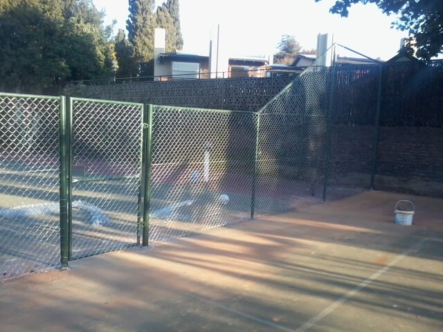 Tennis Court Diamond Mesh and Single Pedestrian Gate